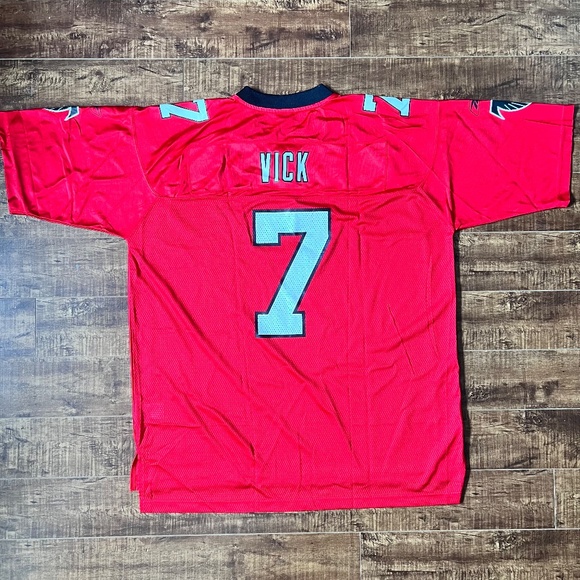 VTG Reebok Atlanta Falcons Michael Vick #7 NFL Jersey - Men’s XL - Red - Picture 2 of 9